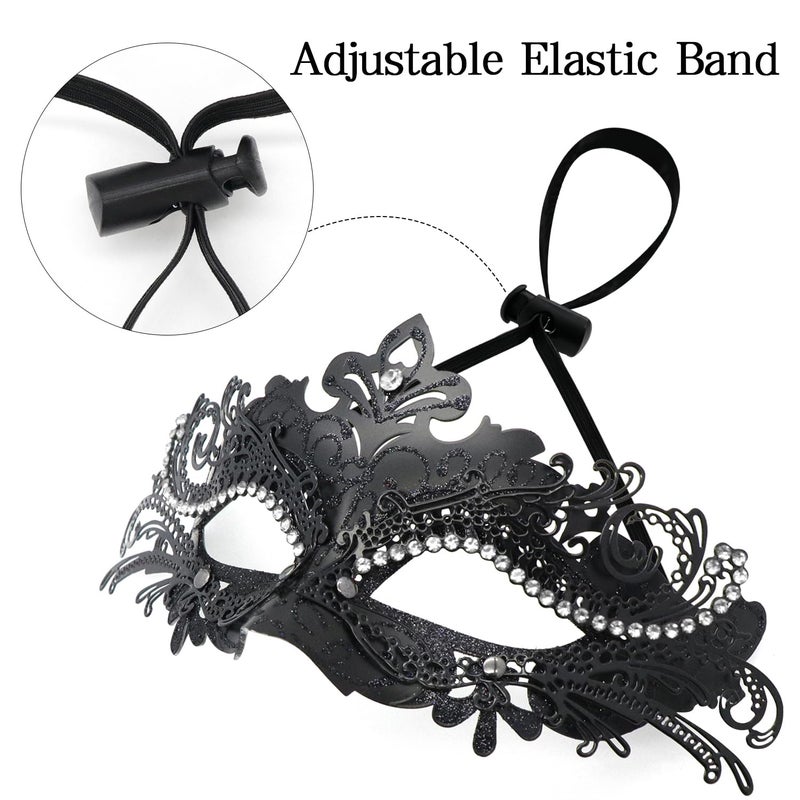 Coddsmz Couple Masquerade Mask Set Venetian Party Mardi Gras Halloween Costume Fancy Dress Mask for Women Men - Image 5